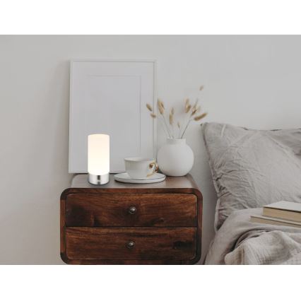 Globo - LED RGBW Dimbaar aanraken buitenshuis tafellamp LED/1,8W/5V 1500 mAh IP44 mat chroom