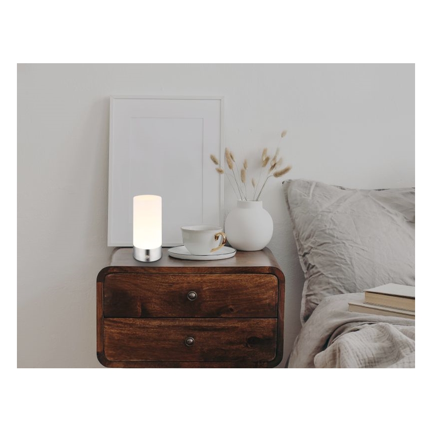 Globo - LED RGBW Dimbaar aanraken buitenshuis tafellamp LED/1,8W/5V 1500 mAh IP44 mat chroom