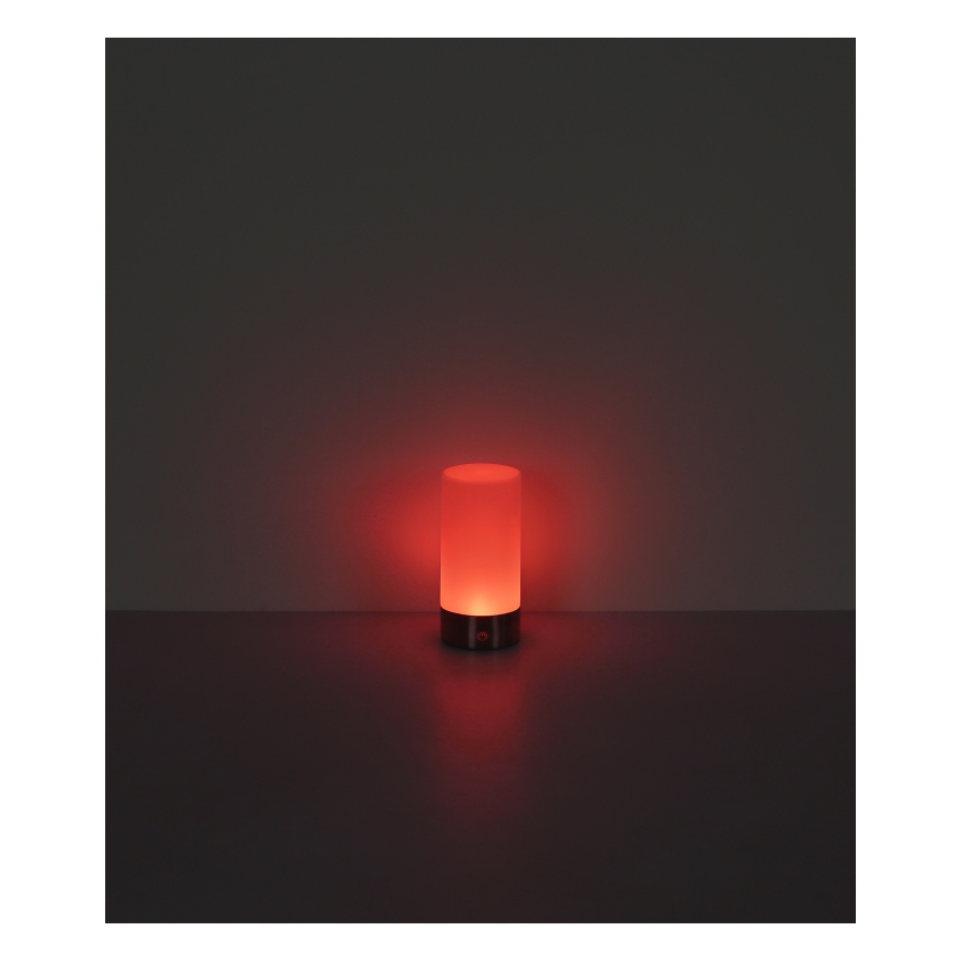 Globo - LED RGBW Dimbaar aanraken buitenshuis tafellamp LED/1,8W/5V 1500 mAh IP44 mat chroom