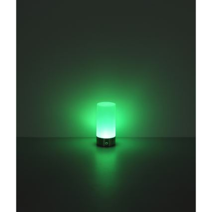 Globo - LED RGBW Dimbaar aanraken buitenshuis tafellamp LED/1,8W/5V 1500 mAh IP44 mat chroom