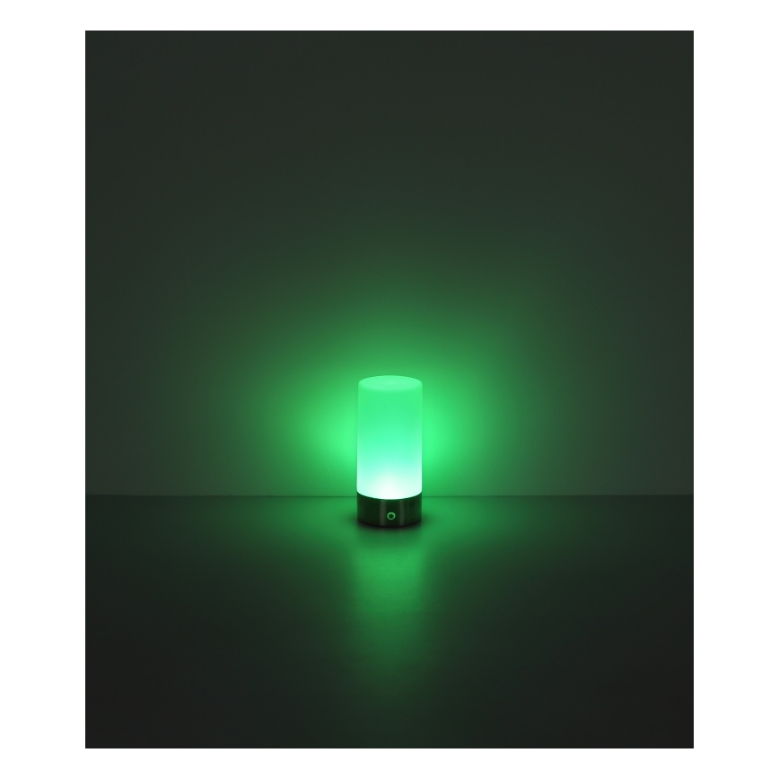 Globo - LED RGBW Dimbaar aanraken buitenshuis tafellamp LED/1,8W/5V 1500 mAh IP44 mat chroom