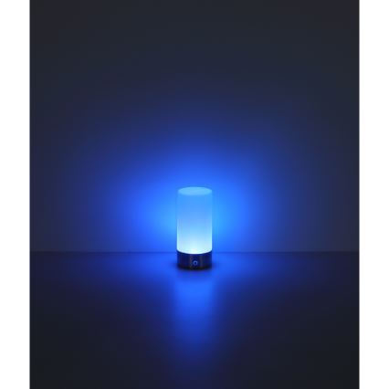 Globo - LED RGBW Dimbaar aanraken buitenshuis tafellamp LED/1,8W/5V 1500 mAh IP44 mat chroom