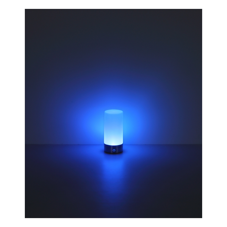 Globo - LED RGBW Dimbaar aanraken buitenshuis tafellamp LED/1,8W/5V 1500 mAh IP44 mat chroom