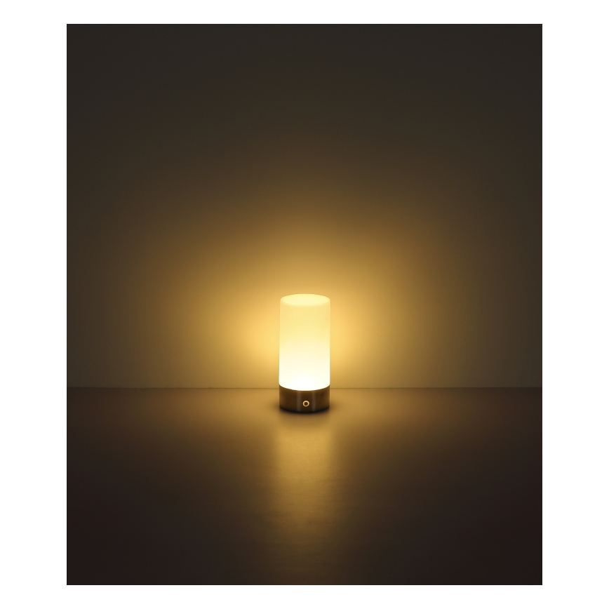 Globo - LED RGBW Dimbaar aanraken buitenshuis tafellamp LED/1,8W/5V 1500 mAh IP44 mat chroom