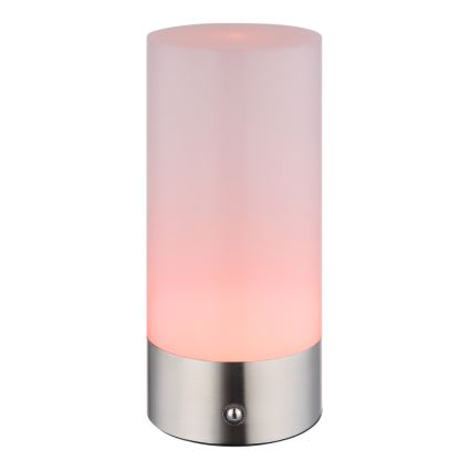 Globo - LED RGBW Dimbaar aanraken buitenshuis tafellamp LED/1,8W/5V 1500 mAh IP44 mat chroom