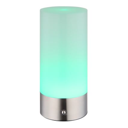 Globo - LED RGBW Dimbaar aanraken buitenshuis tafellamp LED/1,8W/5V 1500 mAh IP44 mat chroom