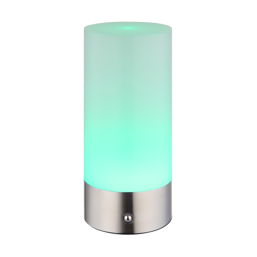 Globo - LED RGBW Dimbaar aanraken buitenshuis tafellamp LED/1,8W/5V 1500 mAh IP44 mat chroom