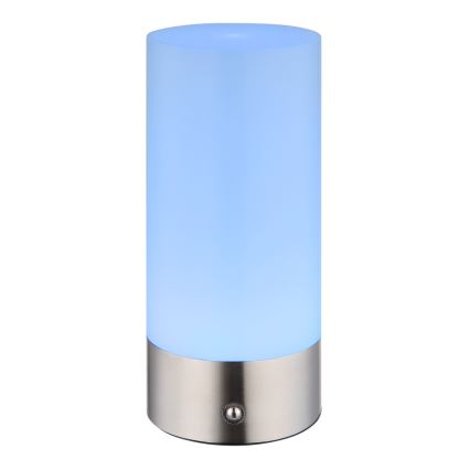 Globo - LED RGBW Dimbaar aanraken buitenshuis tafellamp LED/1,8W/5V 1500 mAh IP44 mat chroom