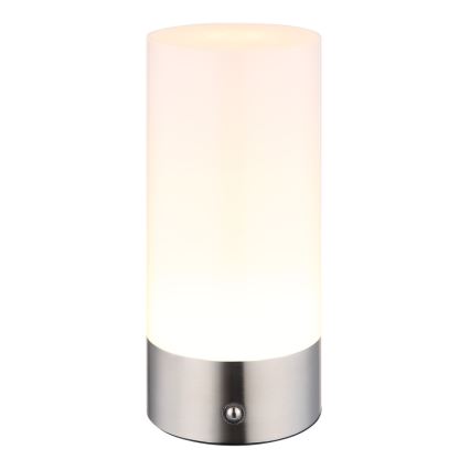 Globo - LED RGBW Dimbaar aanraken buitenshuis tafellamp LED/1,8W/5V 1500 mAh IP44 mat chroom