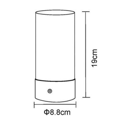 Globo - LED RGBW Dimbaar aanraken buitenshuis tafellamp LED/1,8W/5V 1500 mAh IP44 mat chroom