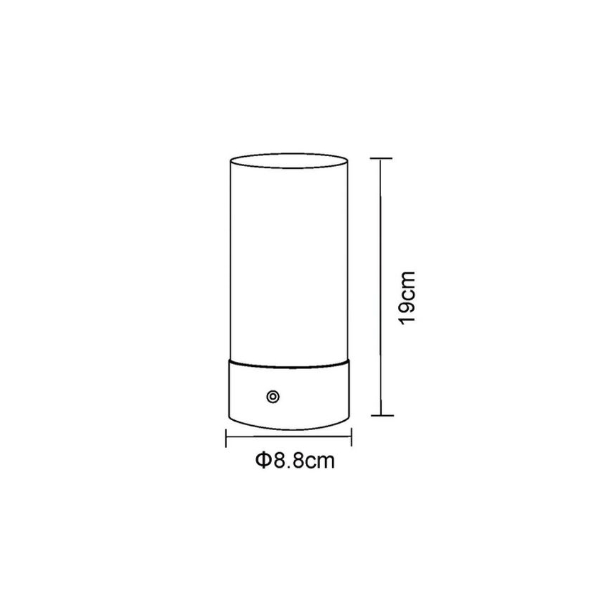 Globo - LED RGBW Dimbaar aanraken buitenshuis tafellamp LED/1,8W/5V 1500 mAh IP44 mat chroom