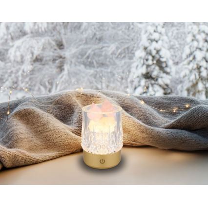 Globo - Dimbaar LED touch tafellampje LED/1W/5V 3000K 1200 mAh goud