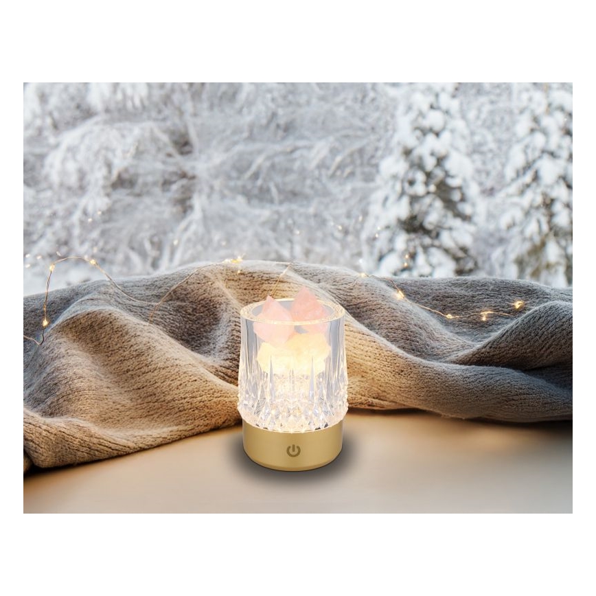 Globo - Dimbaar LED touch tafellampje LED/1W/5V 3000K 1200 mAh goud