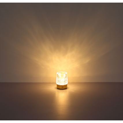 Globo - Dimbaar LED touch tafellampje LED/1W/5V 3000K 1200 mAh goud