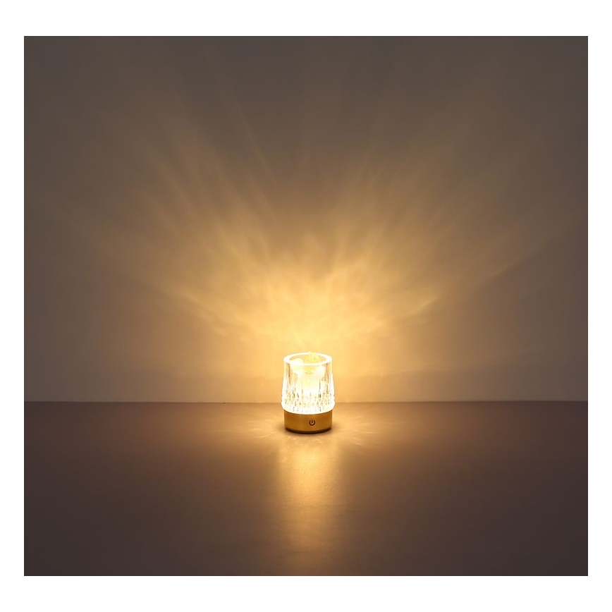 Globo - Dimbaar LED touch tafellampje LED/1W/5V 3000K 1200 mAh goud