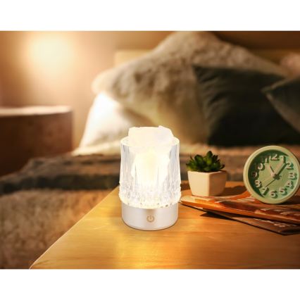 Globo - Aanraakdimbare LED-tafellamp LED/1W/5V 3000K 1200 mAh zilver