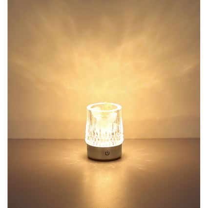 Globo - Aanraakdimbare LED-tafellamp LED/1W/5V 3000K 1200 mAh zilver