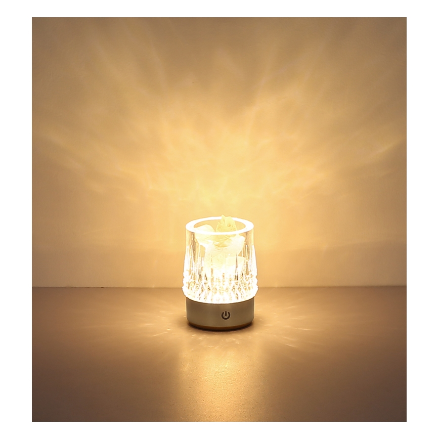 Globo - Aanraakdimbare LED-tafellamp LED/1W/5V 3000K 1200 mAh zilver
