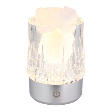 Globo - Aanraakdimbare LED-tafellamp LED/1W/5V 3000K 1200 mAh zilver