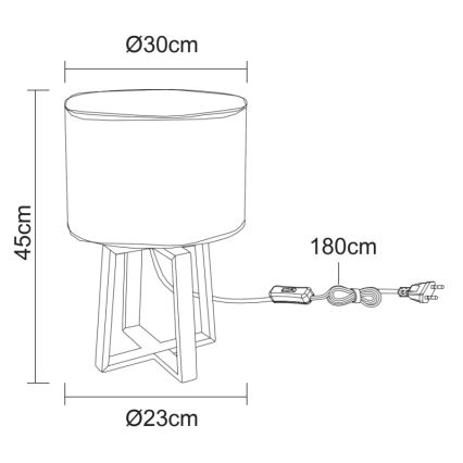 Globo - Tafellamp 1xE14/40W/230V bruin