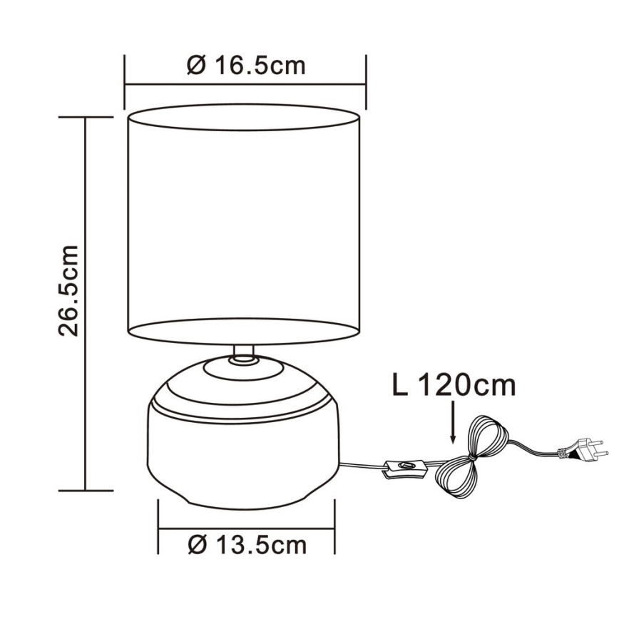 Globo - Tafellamp 1xE14/40W/230V grijs/keramiek