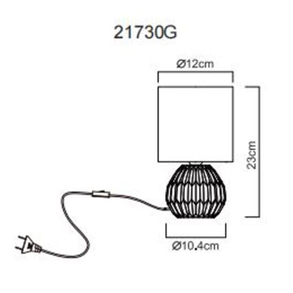 Globo - Tafellamp 1xE14/40W/230V grijs
