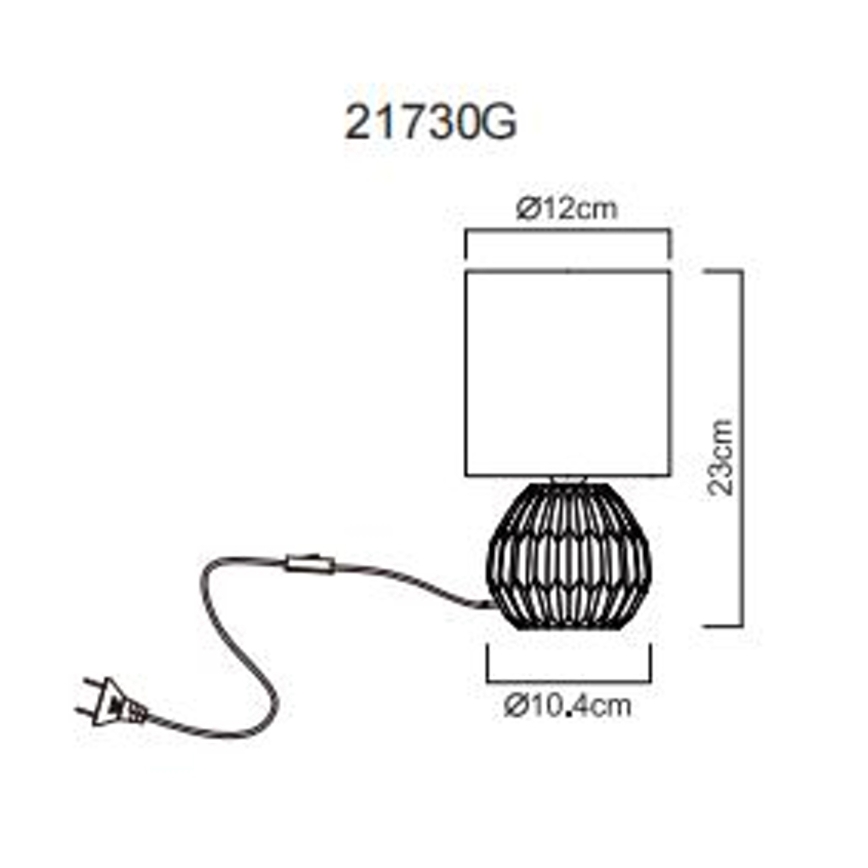 Globo - Tafellamp 1xE14/40W/230V grijs