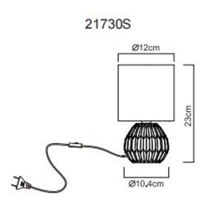 Globo - Tafellamp 1xE14/40W/230V zwart