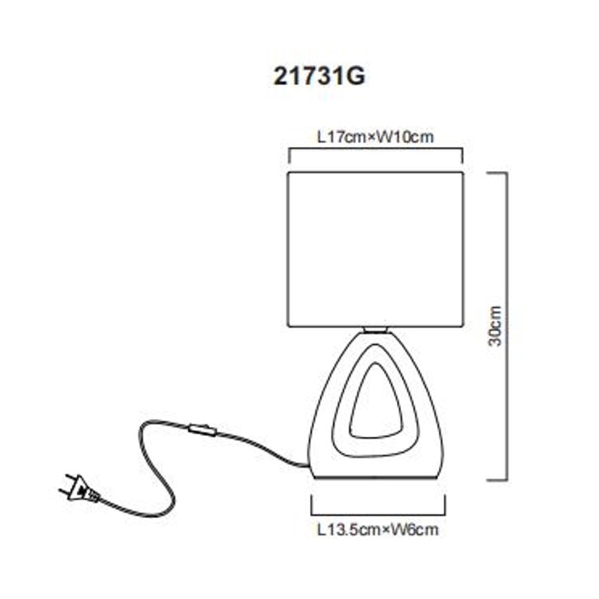 Globo - Tafellamp 1xE14/40W/230V grijs