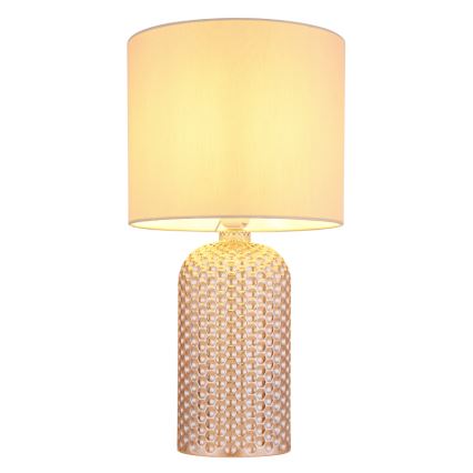 Globo - Tafellamp 1xE27/60W/230V beige