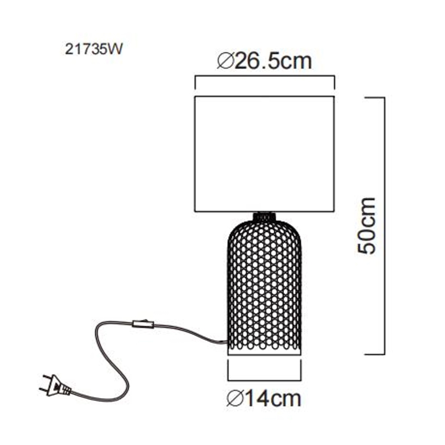 Globo - Tafellamp 1xE27/60W/230V wit