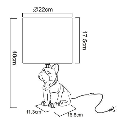 Globo - Tafellamp 1xE27/60W/230V