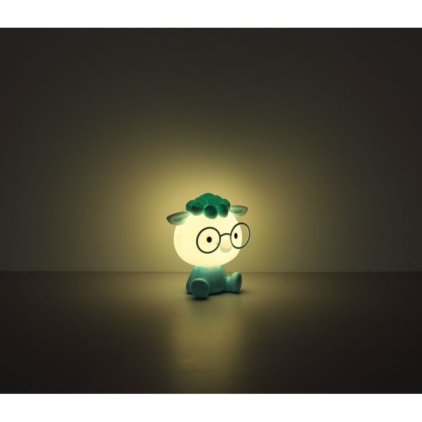 Globo - LED Dimbaar oplaadbaar kinder nacht klein lampje LED/1W/5V 500 mAh blauw