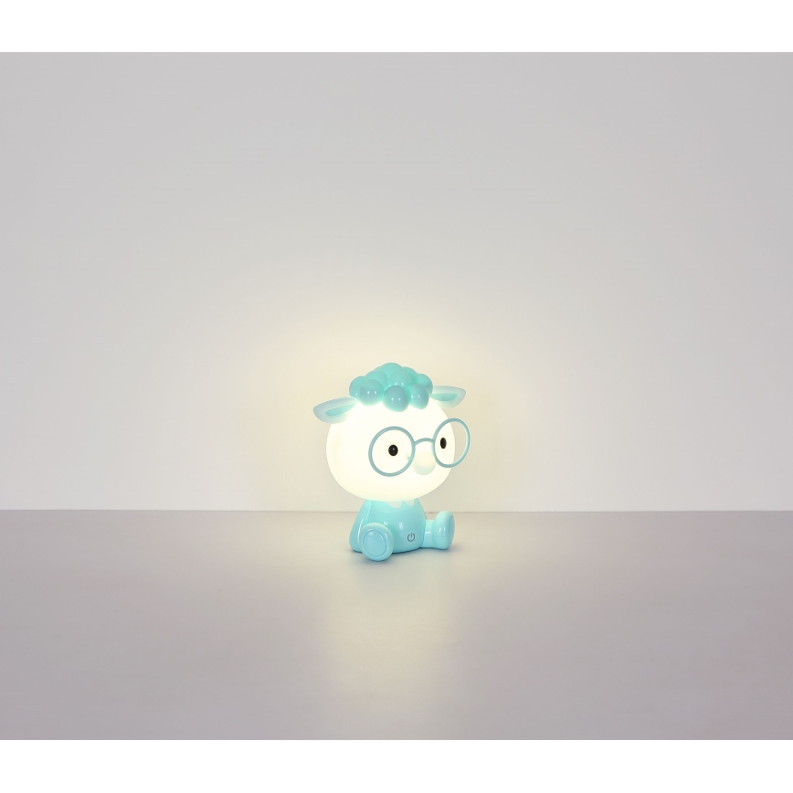 Globo - LED Dimbaar oplaadbaar kinder nacht klein lampje LED/1W/5V 500 mAh blauw