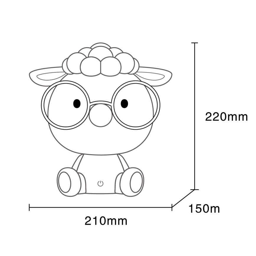 Globo - LED Dimbaar oplaadbaar kinder nacht klein lampje LED/1W/5V 500 mAh blauw