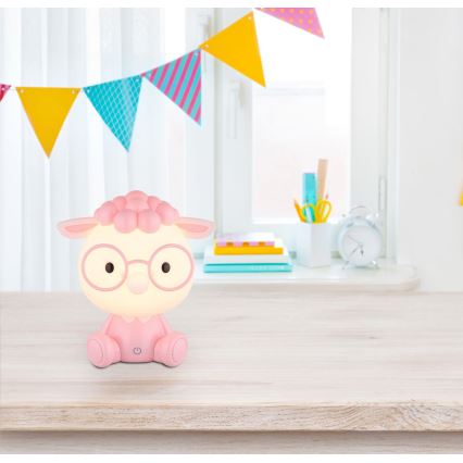 Globo - LED Dimbaar oplaadbaar kinder nacht klein lampje LED/1W/5V 500 mAh roze