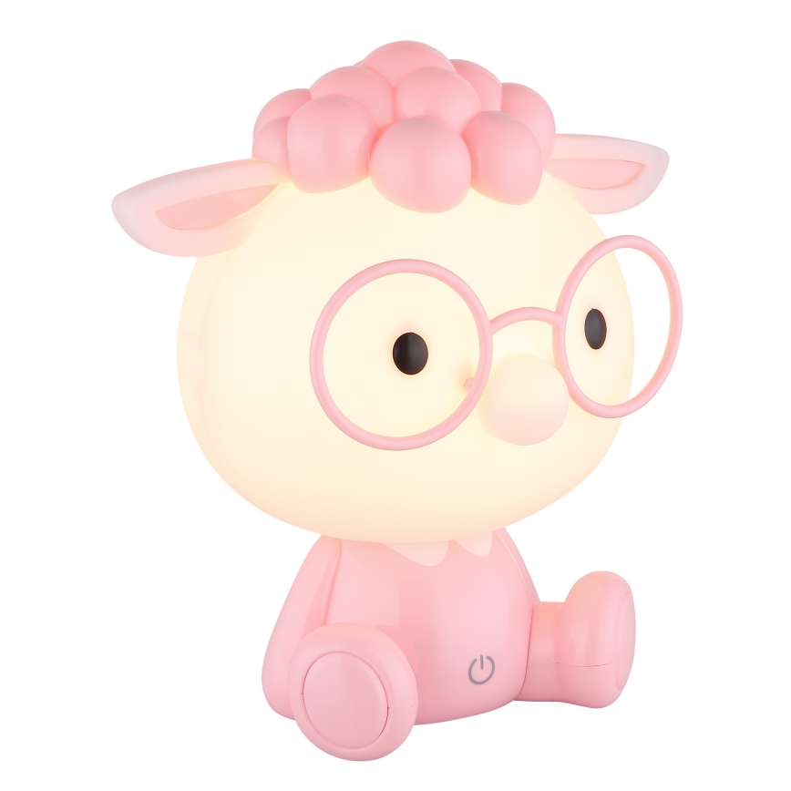 Globo - LED Dimbaar oplaadbaar kinder nacht klein lampje LED/1W/5V 500 mAh roze