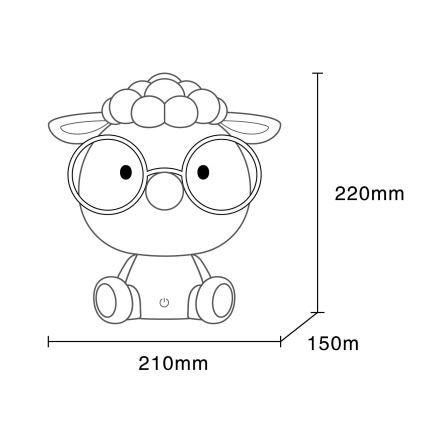 Globo - LED Dimbaar oplaadbaar kinder nacht klein lampje LED/1W/5V 500 mAh roze