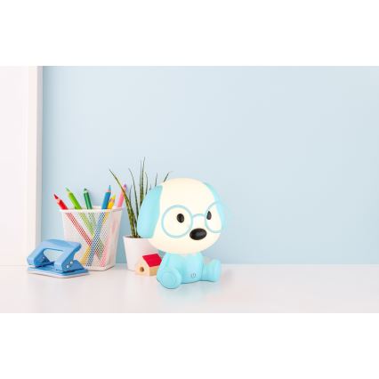 Globo - LED Dimbaar oplaadbaar kinder nacht klein lampje LED/1W/5V 500 mAh blauw