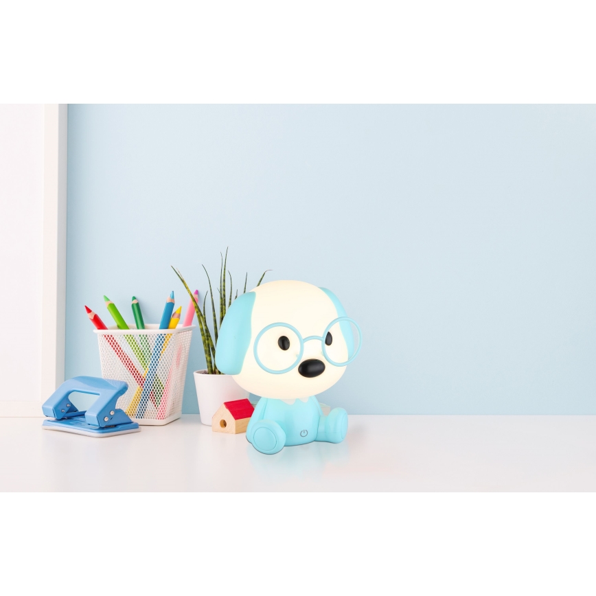 Globo - LED Dimbaar oplaadbaar kinder nacht klein lampje LED/1W/5V 500 mAh blauw