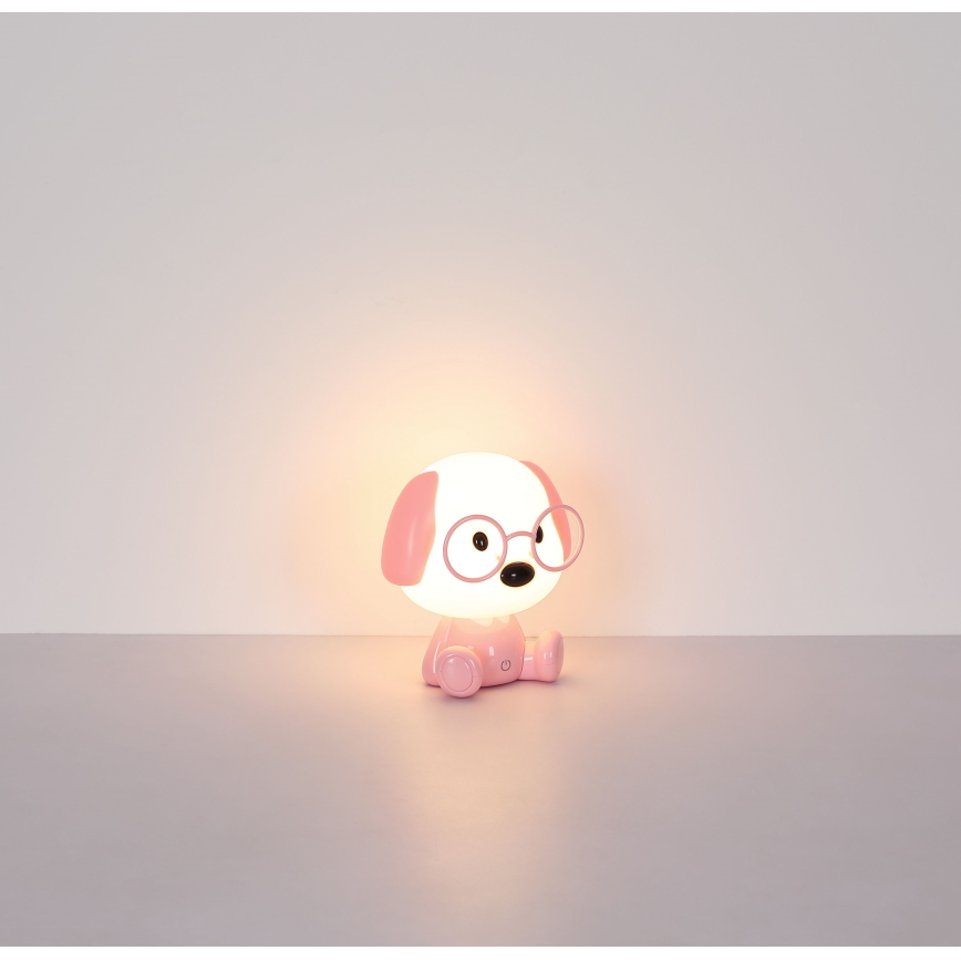 Globo - LED Dimbaar oplaadbaar kinder nacht klein lampje LED/1W/5V 500 mAh roze