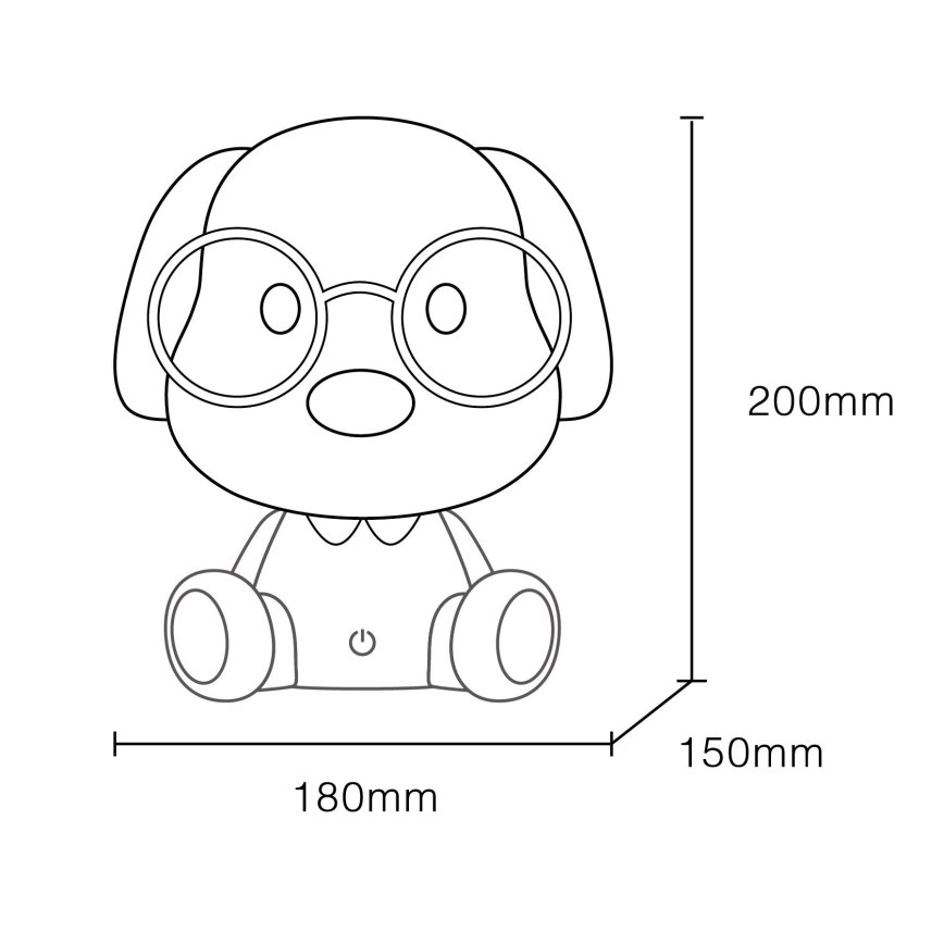 Globo - LED Dimbaar oplaadbaar kinder nacht klein lampje LED/1W/5V 500 mAh roze