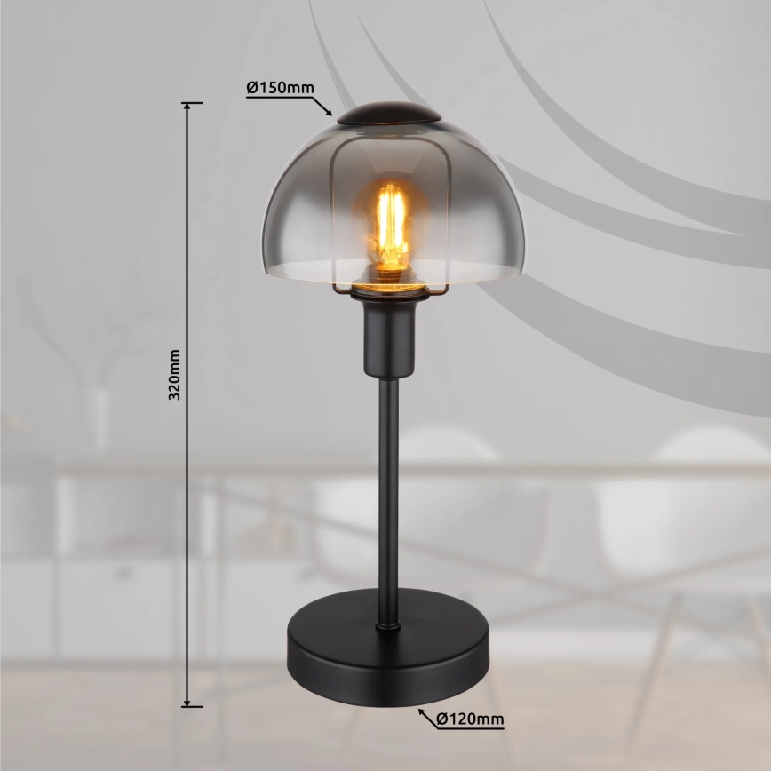 Globo - Tafel aanraken lamp 1xE14/25W/230V zwart