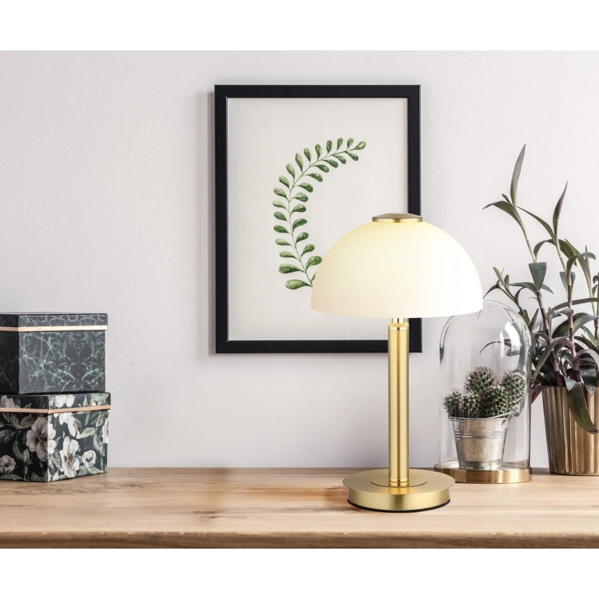 Globo - LED dimbare tafellamp met aanraakschakelaar LED/7W/230V 3000K messing