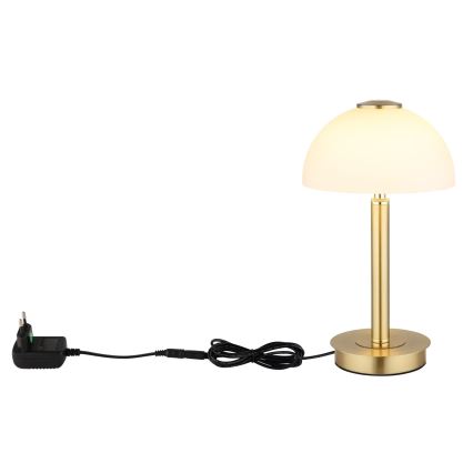 Globo - LED dimbare tafellamp met aanraakschakelaar LED/7W/230V 3000K messing