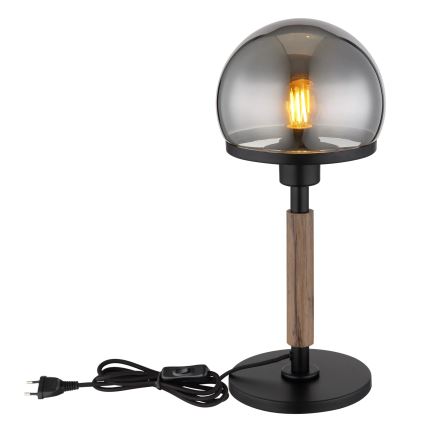 Globo - Tafellamp 1xE27/40W/230V zwart/bruin