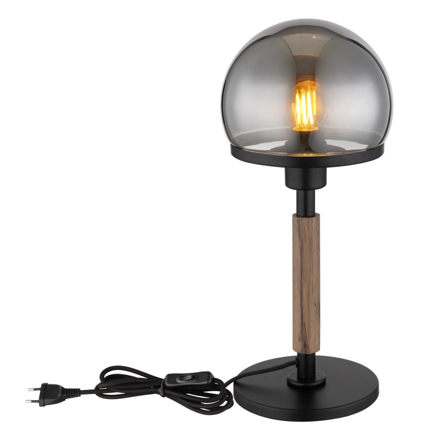 Globo - Tafellamp 1xE27/40W/230V zwart/bruin