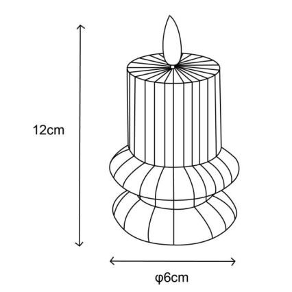 Globo - SET 2x LED-kaars LED/0,06W/3V 1xCR2032 210 mAh