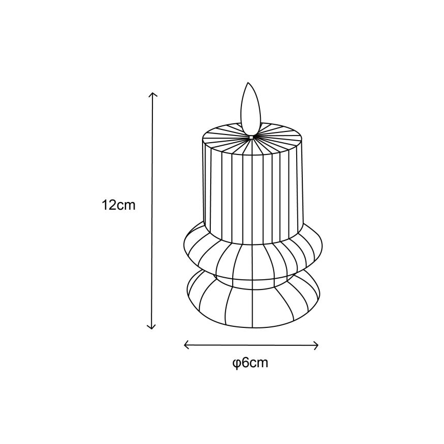 Globo - SET 2x LED-kaars LED/0,06W/3V 1xCR2032 210 mAh