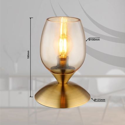 Globo - Tafel aanraken lamp 1xE14/25W/230V messing